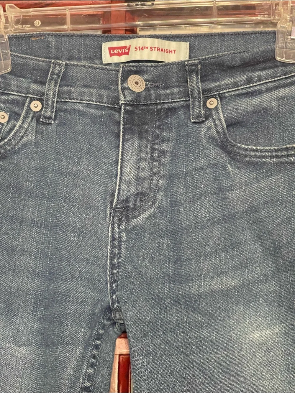 Levi's Kids Straight Leg Jeans in Medium Blue Wash